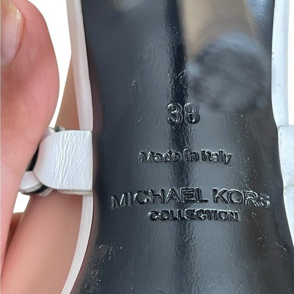 Michael Kors Collection Miriam in Optic White‎ with  framing Strap size 38 (8) - Picture 9 of 13